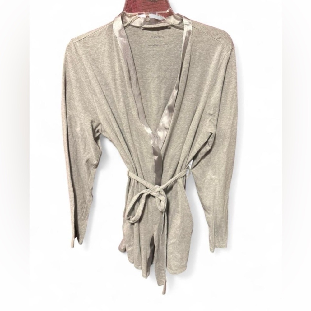 Motherhood Maternity heather grey nursing robe short top size large